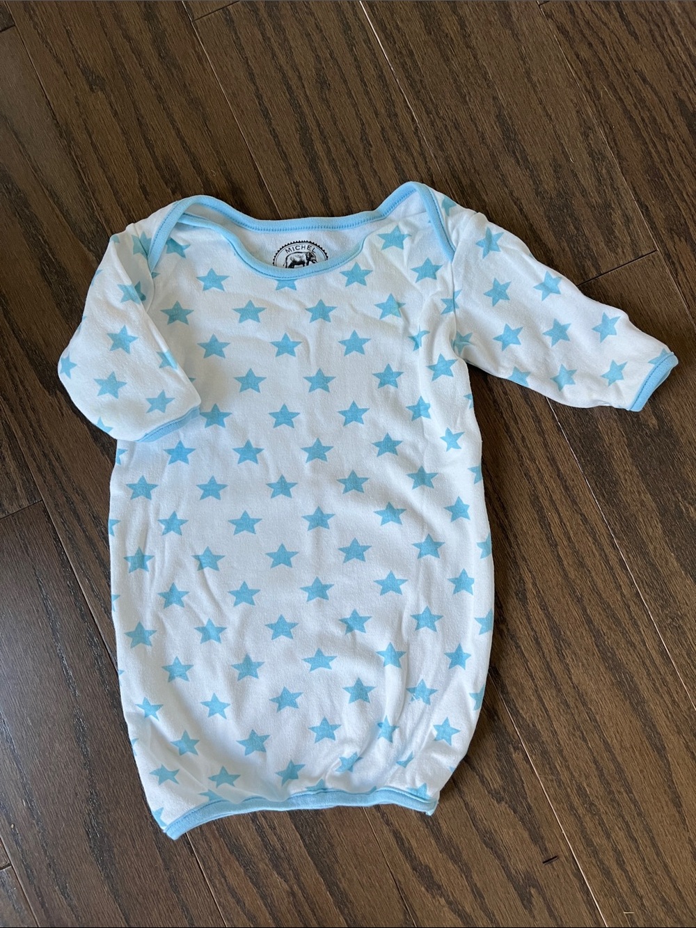 Unbranded Blue Star Print Baby Gown - Soft Cotton Kids Pajamas